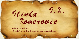 Ilinka Komerović vizit kartica